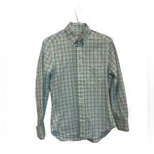 Gitman Bros. Men’s Button Down LS Shirt Medium USA Made Blue White Check‎ EUC